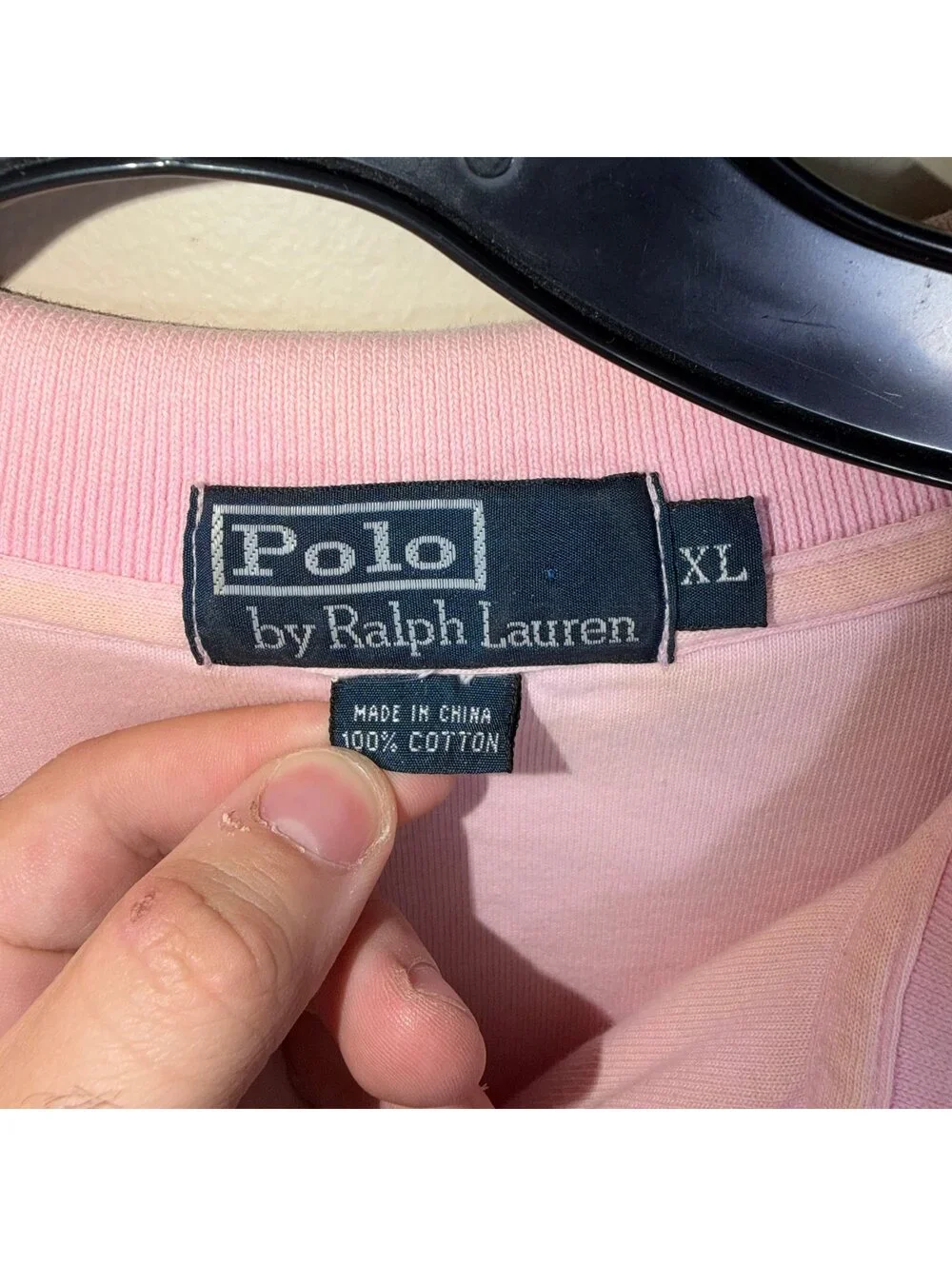 Polo Ralph Lauren Pink Terry Cloth Polo Mens XL Vtg y2k 90s Rare